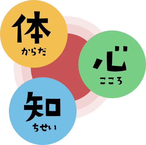 体(運動療育)・心(心理学的アプローチ)・知(学習支援)